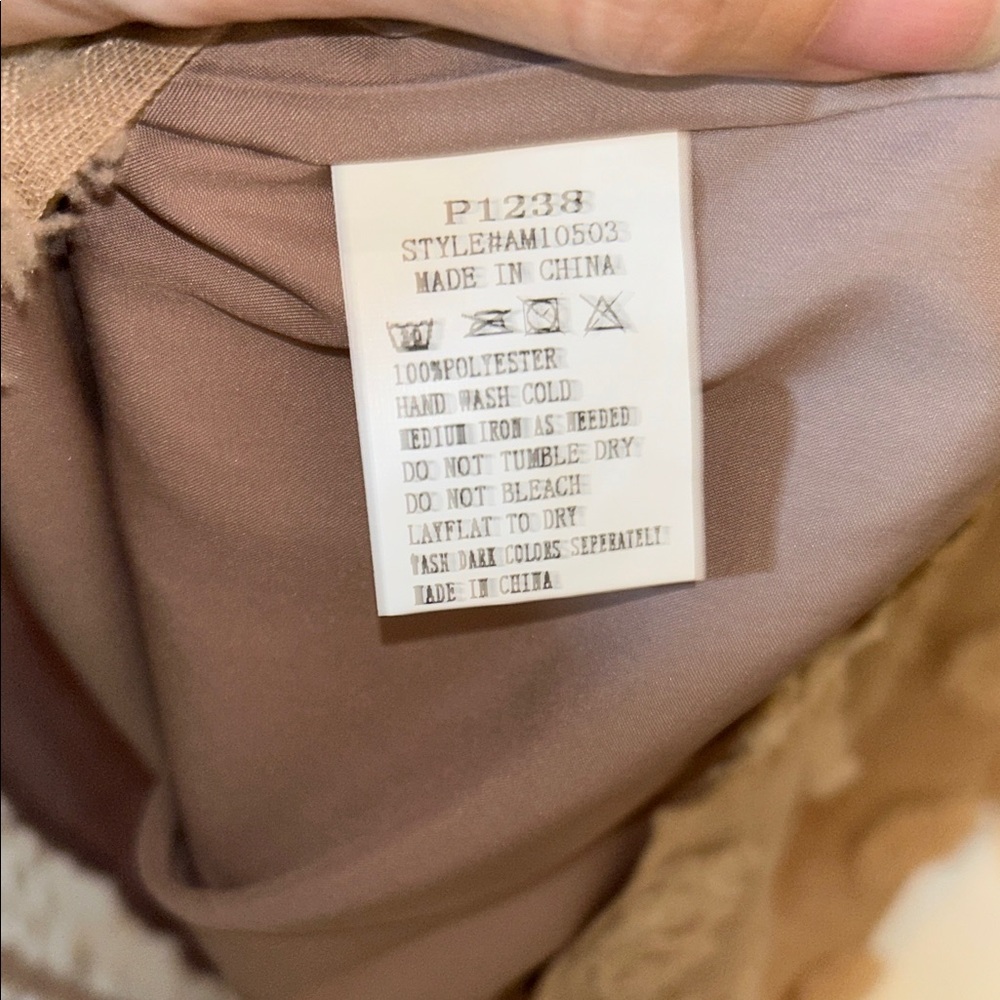 Amoli Beige Textured Women's Blouse - Picture 4 of 5